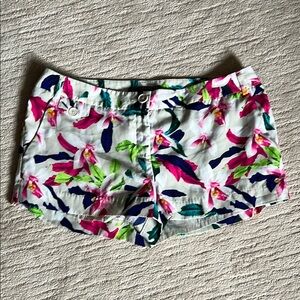 Express Floral Women's Shorts - Pink and Green